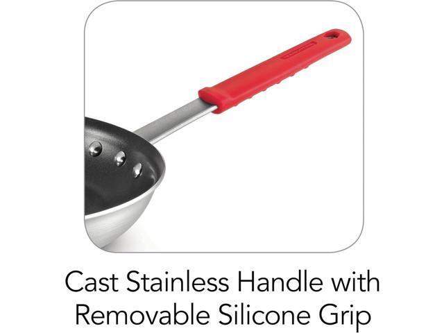 Tramontina Professional 10-Inch Non Stick Frying Pan, Heavy-Gauge Aluminum Skillet with Reinforced Nonstick Coating, Red Handle, Dishwasher and...