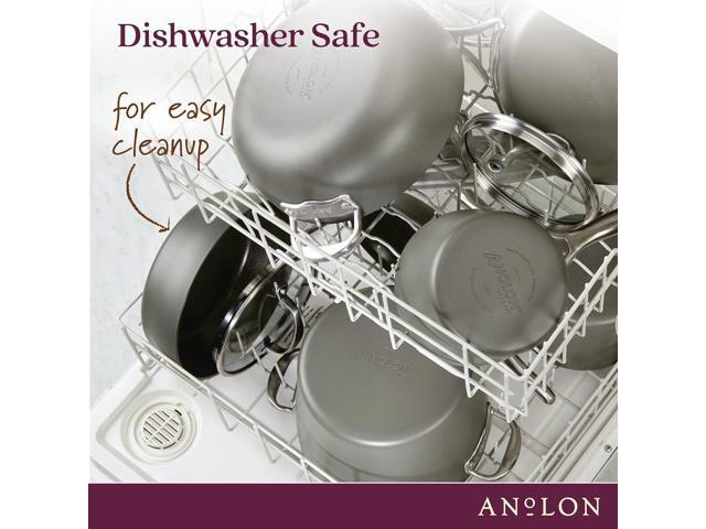 Anolon Allure Hard Anodized Nonstick Deep Square Griddle Pan/Grill, 11 Inch - Dark Gray
