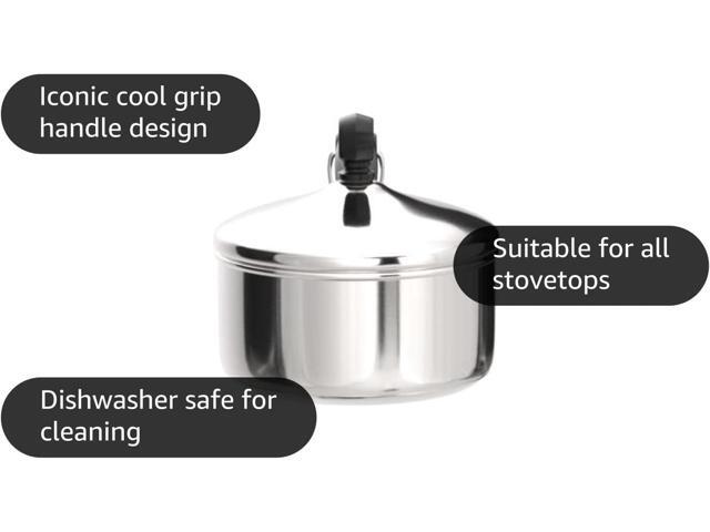Farberware Classic Stainless Steel Sauce Pan/Saucepan with Lid, 1 Quart, Silver,50000,11.2'D x 6.3'W x 4.4'H