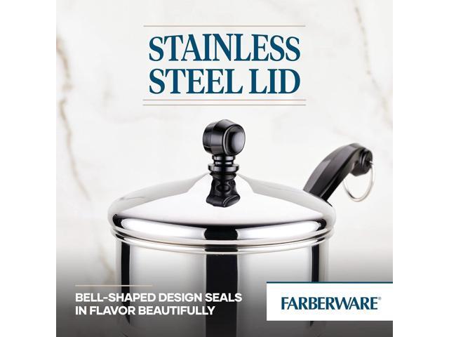 Farberware Classic Stainless Steel Sauce Pan/Saucepan with Lid, 1 Quart, Silver,50000,11.2'D x 6.3'W x 4.4'H