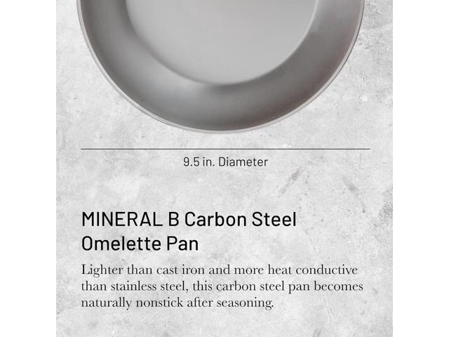 de Buyer MINERAL B Carbon Steel Omelette Pan - 9.5 - Naturally Nonstick - Made in France