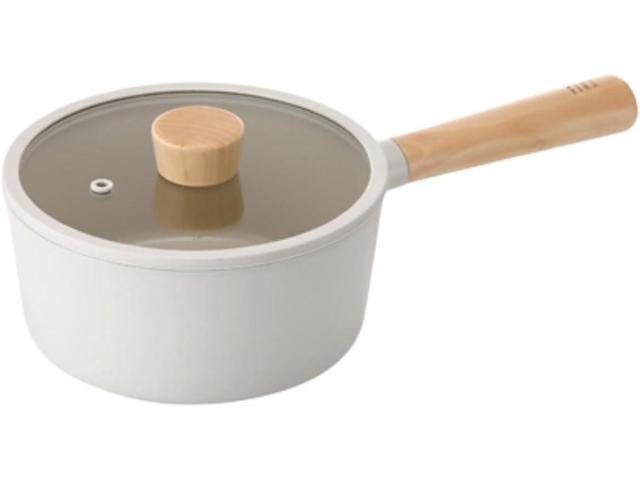 FIKA Kitchen Nonstick 1.7QT Sauce Pan with Glass Lid, Butter Warmer, Melting Saucepot, Induction Compatible Cookware, Healthy Cooking Ceramic...