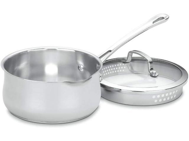 Cuisinart 419-18P 2-Quart Pour Saucepan with Cover Contour Cookware, Stainless Steel