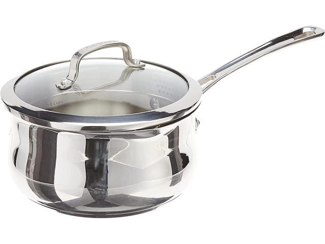 Cuisinart 419-18P 2-Quart Pour Saucepan with Cover Contour Cookware, Stainless Steel