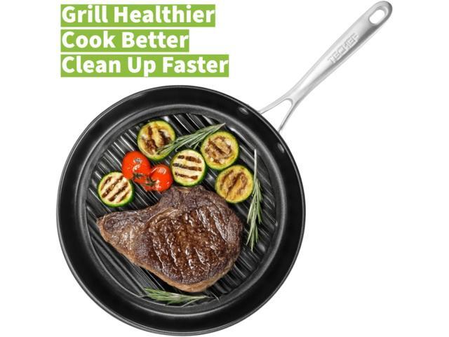 TECHEF - Onyx Collection, 12-inch Grill Pan, coated with New Teflon Platinum Non-Stick Coating (PFOA Free), Made in Korea