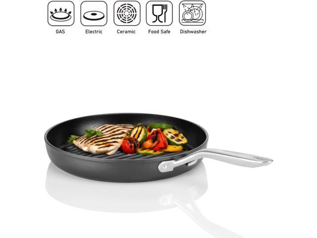 TECHEF - Onyx Collection, 12-inch Grill Pan, coated with New Teflon Platinum Non-Stick Coating (PFOA Free), Made in Korea