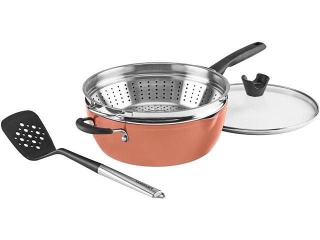 Cuisinart Preferred Pan 4-Pc Set - Sienna Sky (4.5 Qt. Multi-Purpose Pan w/Cover, Steamer, Slotted Turner)