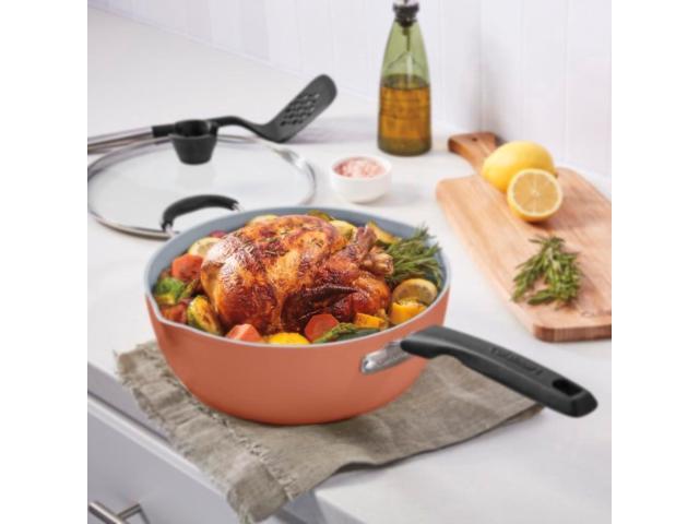 Cuisinart Preferred Pan 4-Pc Set - Sienna Sky (4.5 Qt. Multi-Purpose Pan w/Cover, Steamer, Slotted Turner)