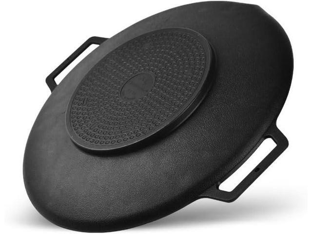 korean IH griddle grill pan with bag, nonstick coating, All stove(Gas, Electric & Induction),griddle (14in)
