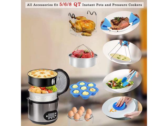 Accessories for Instant Pot, 73 PCS Accessories for Pressure Cooker for 5/6/8 Qt Electric Pressure Cooker -2 Steamer Baskets, Steamer Rack,...