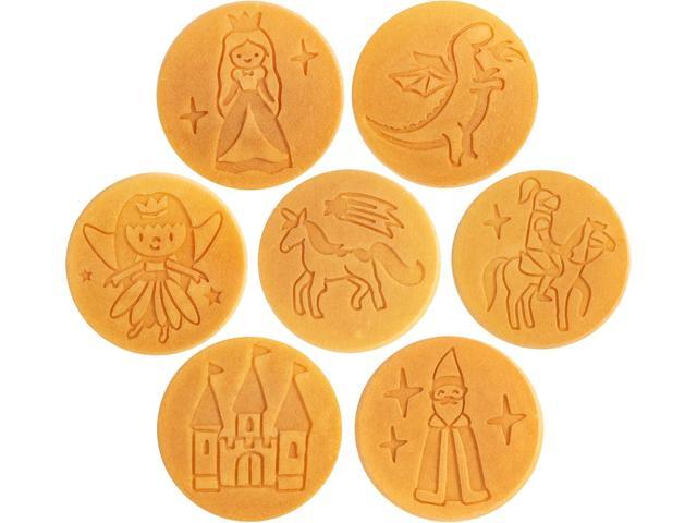 CucinaPro Fantasy Friends Mini Pancake Pan - Nonstick Griddle for Breakfast Magic, Featuring a Princess Castle & More, 7 Unique Flapjacks