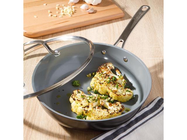 Sur La Table Kitchen Essentials Cool Commune Hard Anodized 10 Piece PFA Free Ceramic Non stick Interior Forged Durable Aluminum Pots and Pans...