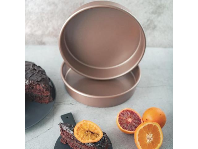 Non Toxic Nonstick 9 inch Round Cake Pans Set of 2 Quality Non Stick 9 inches Layer Circle Cake Pan 2 inches Deep Best 9in Baking Pan PFOA, BPA...