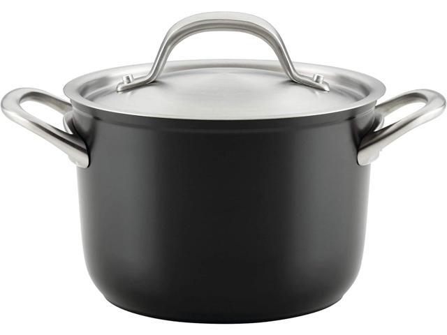 Circulon Ultimum Nonstick Sauce Pan/Saucepan with Lid, 3 Quart, Black
