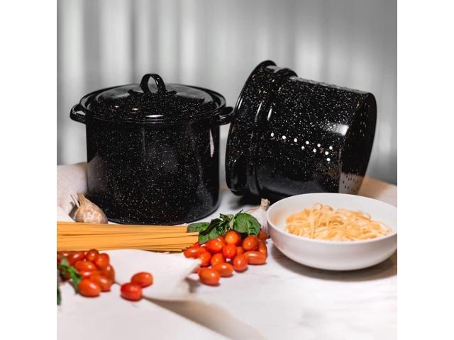 Granite Ware 7.5-Quart Stew Pot with Glass Coating - Chip-Resistant, Non-Porous, Naturally Non-Stick Steel Core Pot for Even Heat Distribution -...