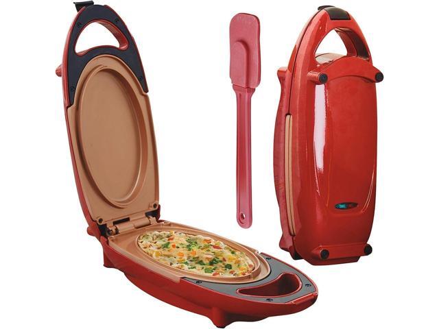 Candora Red Copper 5 Minute Chef Electric Frying Pan Smokeless Nonstick Pan Steak