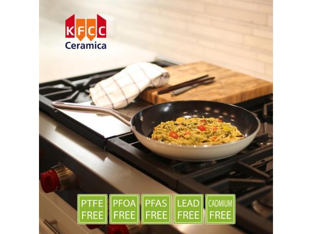 TeChef ValenCera Collection Ceramic Nonstick Frying Pan Skillet Set, Nontoxic - Nontoxic - Free of PFAS, PFOA, PTFE (Frying Pan/Skillet Set, 8'...
