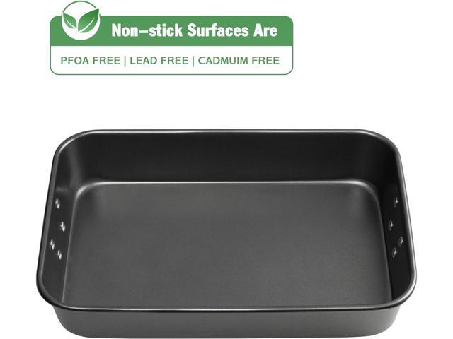 Lasagna Pan, 15x10x3 Inch Baking Pan for Oven, Nonstick Roasting Pan with Handles, Deep Baking Dish for Brownie, Heavy Duty Rectangular Cake Pan