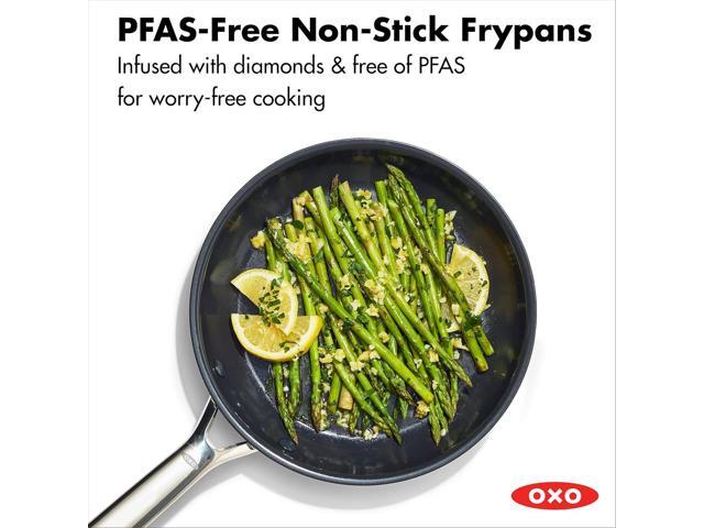 OXO Agility Tri-Ply Stainless Steel 13 Piece Kitchen Cookware Pots and Pans Set, Induction, PFAS-Free Ceramic Nonstick Coated Frypans, Saucepans,...