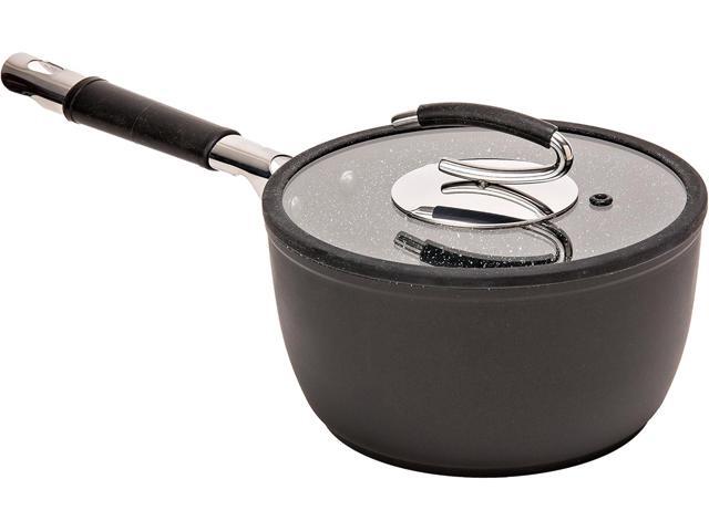 DaTerra Cucina 2.6 Qt Nonstick Saucepan w/Lid Made in Italy PTFE, Cadmium, Lead and PFOA free proprietary nontoxic ceramic coating Oven Safe...