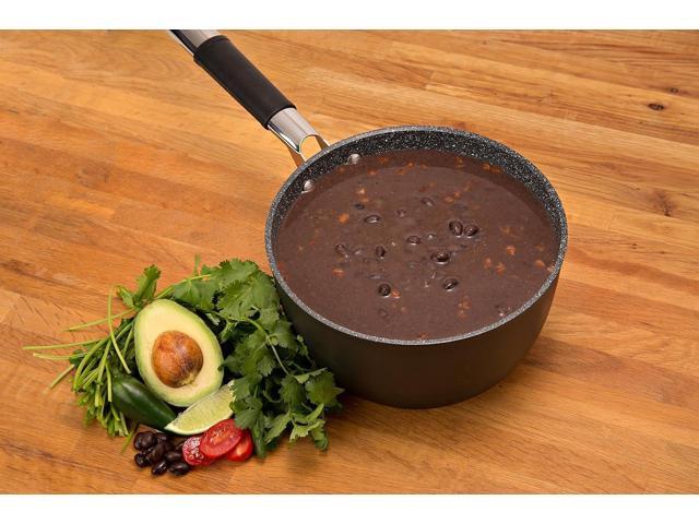DaTerra Cucina 2.6 Qt Nonstick Saucepan w/Lid Made in Italy PTFE, Cadmium, Lead and PFOA free proprietary nontoxic ceramic coating Oven Safe...
