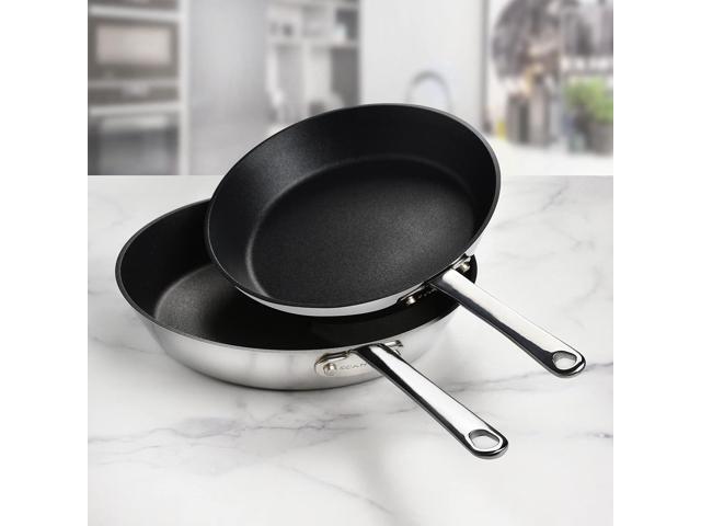 Scanpan Stratanium+ Nonstick Stainless Steel 9.5 & 11' Fry Pan Skillet Set - Maitre D' - Made in Denmark