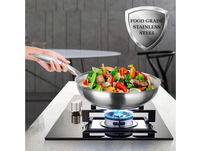 Duxtop Professional Stainless Steel Fry Pan, Induction Ready Cookware with Impact-bonded Technology, 9.5 Inches