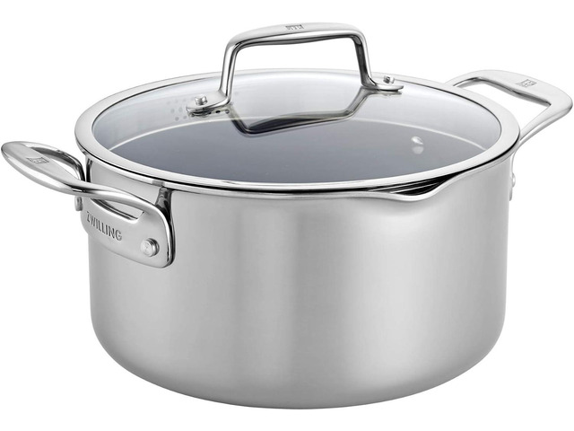 ZWILLING Clad CFX 6-qt Stainless Steel Ceramic Nonstick Dutch Oven