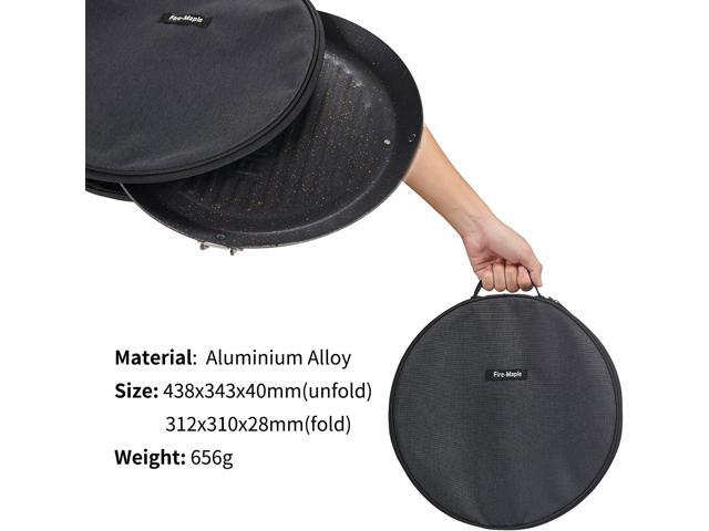 Fire-Maple Camping Griddle Plate Nonstick Outdoor Portable Grill Pan for Stovetop BBQ Gas Griddle Pan for Camping Stove Ridged Surfaces 31 X 31cm