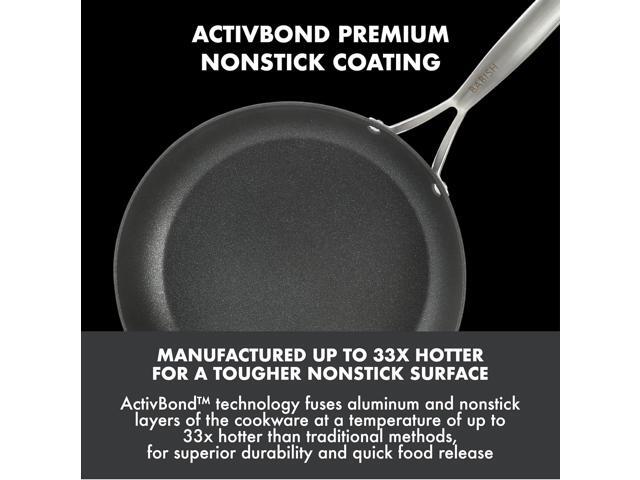 Babish 10 Piece Hard Anodized Laser Titanium Forever Non Stick Technology Durable Pots and Pans Cookware Set - Black