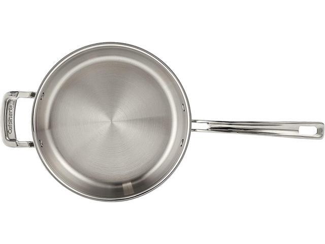 Cuisinart MCP33-24HN MultiClad Pro Stainless 3-1/2-Quart Saute with Helper and Cover Skillet, 3.5-Quart, Sauté Pan w/Helper & Cover