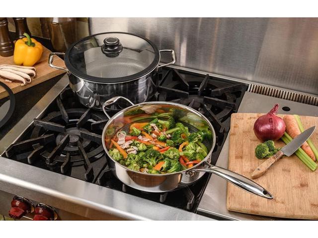 Frieling Black Cube Quick Release Cookware Sauté Pan With Lid - 11-Inch/4.5 Quart - Nonstick Frying Pan - Induction Cookware - Deep Frying Pan with...