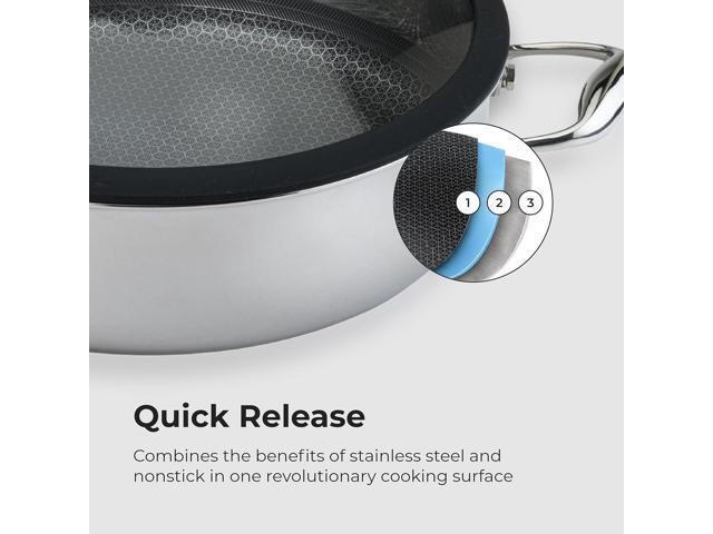 Frieling Black Cube Quick Release Cookware Sauté Pan With Lid - 11-Inch/4.5 Quart - Nonstick Frying Pan - Induction Cookware - Deep Frying Pan with...