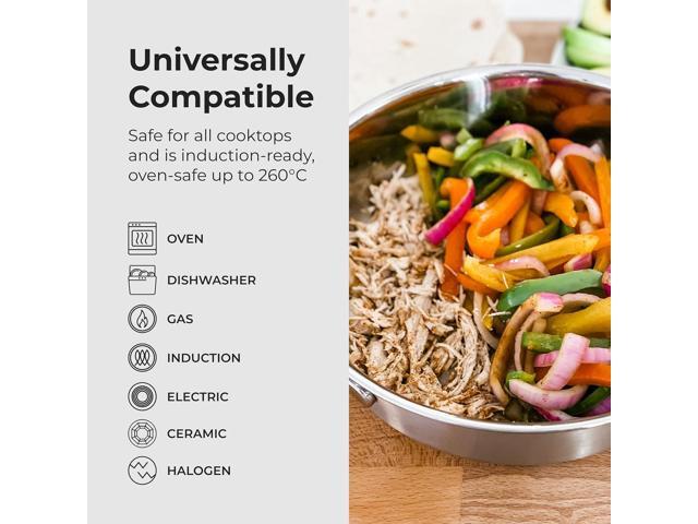 Frieling Black Cube Quick Release Cookware Sauté Pan With Lid - 11-Inch/4.5 Quart - Nonstick Frying Pan - Induction Cookware - Deep Frying Pan with...