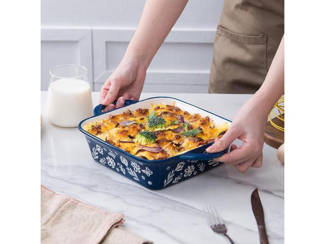 Wisenvoy 8x8 Baking Pan Brownie Pan Casserole Dish Ceramic Baking Dish Casserole Dishes For Oven Square Baking Pan