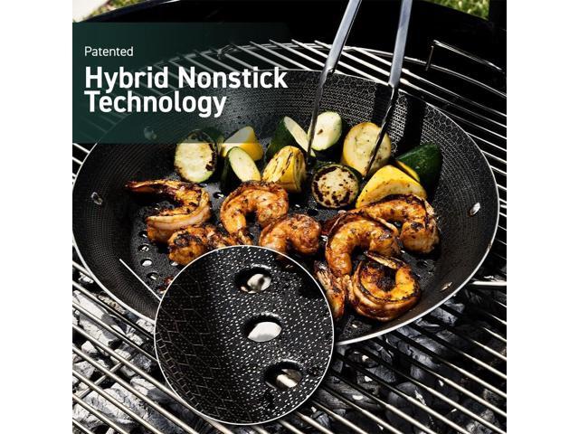 HexClad Hybrid Nonstick BBQ Grill Pan, Dishwasher-Friendly, BBQ and Oven-Safe Up to 900°F