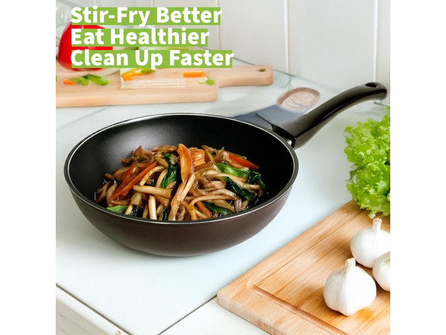 TECHEF - Blooming Flower Collection, 12' Wok/Stir-Fry Pan, Coated 6 times with New Teflon Platinum Non-Stick Coating (PFOA Free) / Induction...
