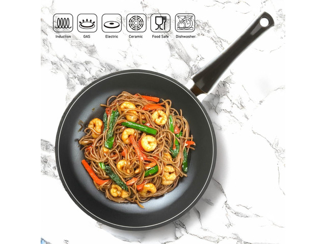 TECHEF - Blooming Flower Collection, 12' Wok/Stir-Fry Pan, Coated 6 times with New Teflon Platinum Non-Stick Coating (PFOA Free) / Induction...