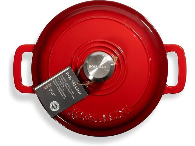 Signature Enameled Cast Iron Dutch Oven, Non-Stick Serving Pot with Tight Fitting Lid for Perfect Roasting, Baking, Sauteing, and Bread Making 2Q...