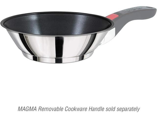 Magma Products, A10-369-2-IND Gourmet Nesting Stainless Steel Induction Saute/Omelette Pan with Ceramica Non-Stick