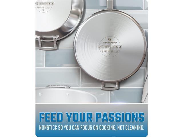DALSTRONG Non Stick Stockpot - 3 QT - The Oberon Series - ETERNA NonStick Pan Coating - 3-Ply Aluminum Core Cookware - Silver Cooking Pots and Pans...