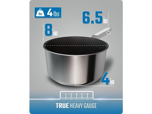 DALSTRONG Non Stick Stockpot - 3 QT - The Oberon Series - ETERNA NonStick Pan Coating - 3-Ply Aluminum Core Cookware - Silver Cooking Pots and Pans...