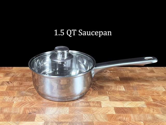 Concord Cookware 7-Piece Stainless Steel Cookware Set, includes Pots and Pans