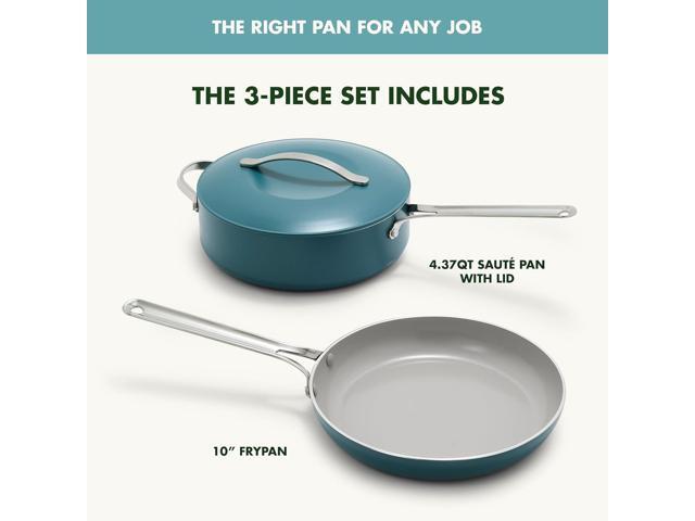 GreenPan Nova 10 Frying Pan Skillet and 4.37QT Sauté Pan with Lid, Oprahs Favorite Things 2024, PFAS-Free Ceramic Nonstick, Induction Suitable,...