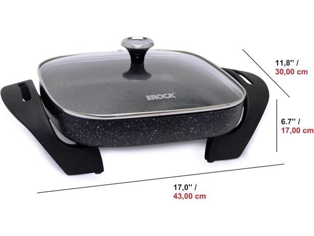 Starfrit The Rock Electric Skillet, 13.40in. x 14.20in. x 5.90in, Black