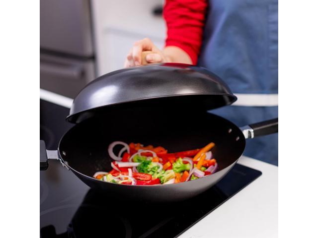 Joyce Chen 31-0066, 13.5-Inch Nonstick Steel Dome Lid for 14-Inch Wok Black
