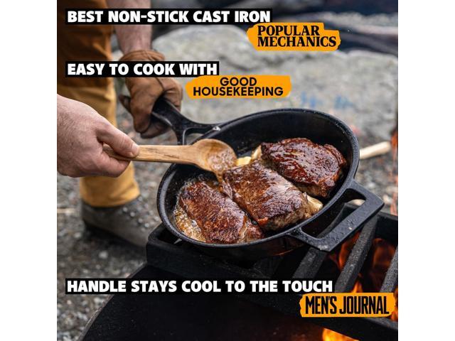 Stargazer 10.5-Inch Cast Iron Skillet Made in USA, Seasoned, Premium Frying Pan for Grilling, Searing, Baking & More Durable Cast Iron with...