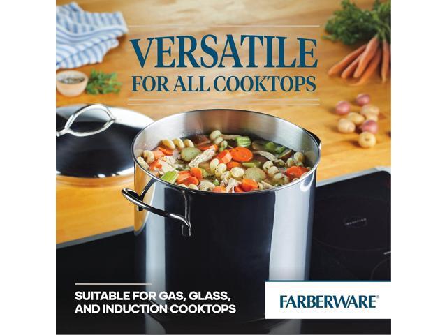 Farberware 50008 Classic Stainless Steel Stock Pot/Stockpot with Lid - 12 Quart, Silver