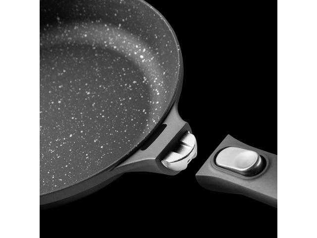 Berghoff GEM Non-Stick Cast Aluminum Frying Pan 10' 1.8 qt. Stay-Cool Detachable Handle Ferno-Green PFOA-Free Induction Cooktop Fast Heating Oven Safe