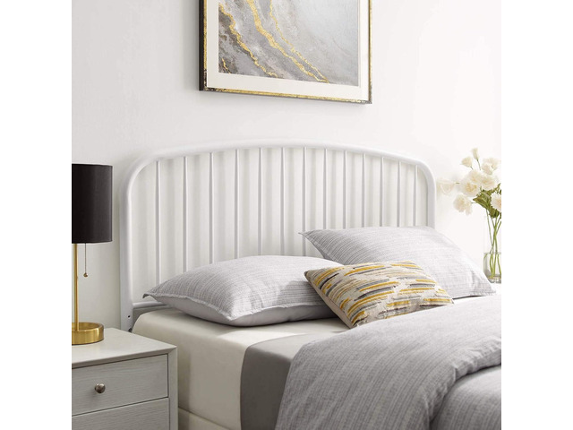Modway MOD-6150-WHI Nova Queen Metal Headboard, White